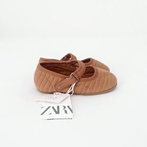 Zara baby girl quilted cotton flats